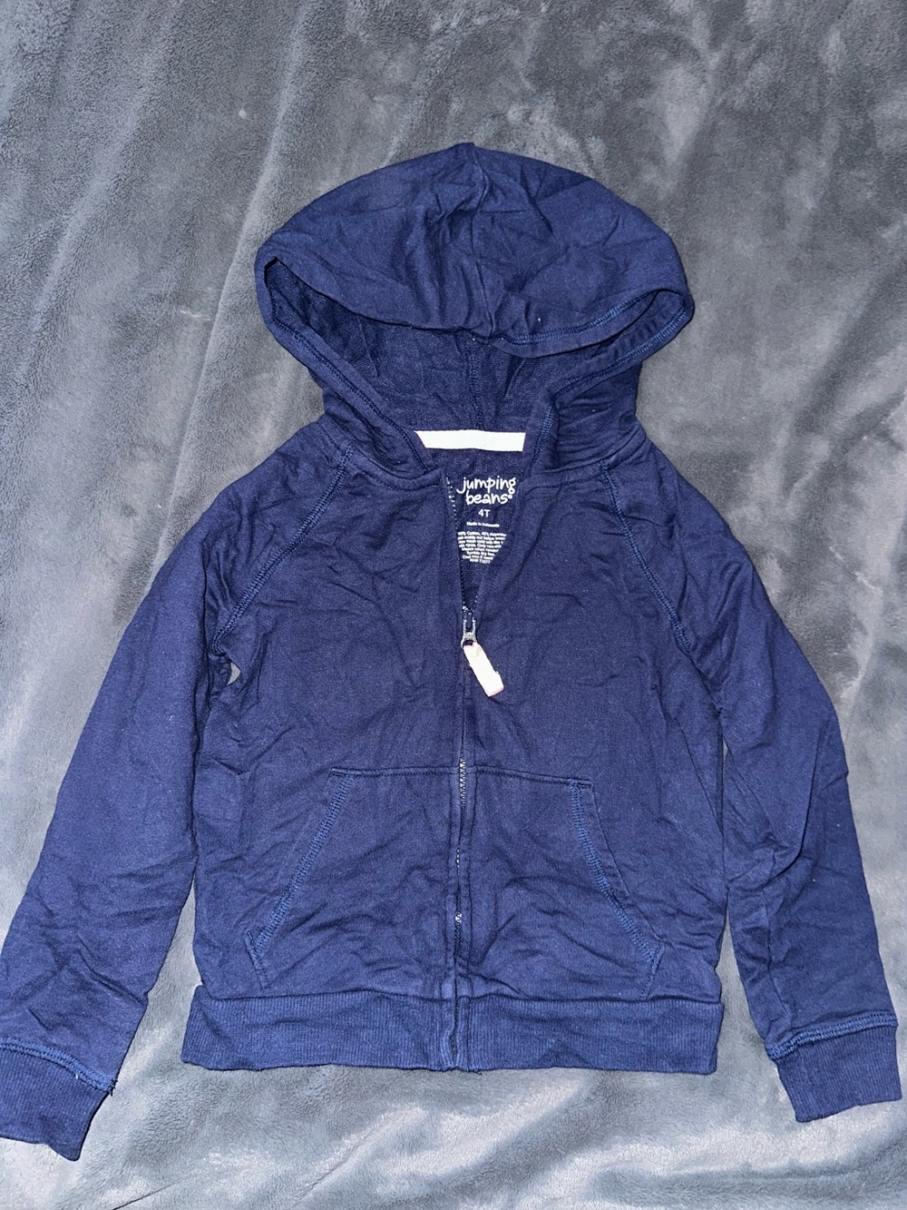 Toddler Jumping Beans Navy Zip-Up Hoodie